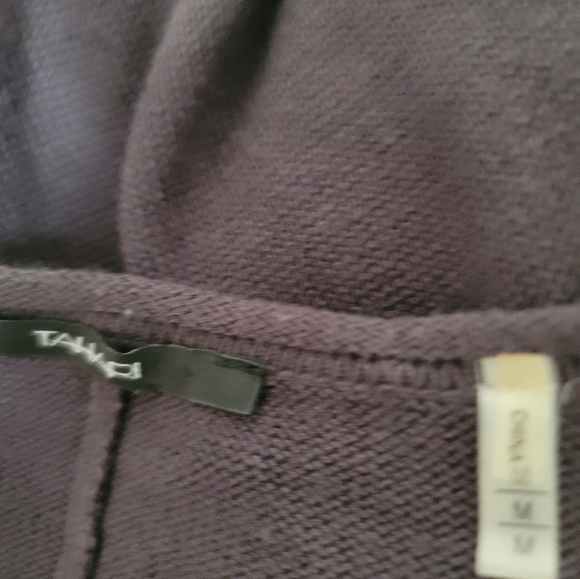 Tahari Charcoal Gray Gunther Dolman Sleeve Cotton Blend Cardigan Size Medium - Picture 14 of 15